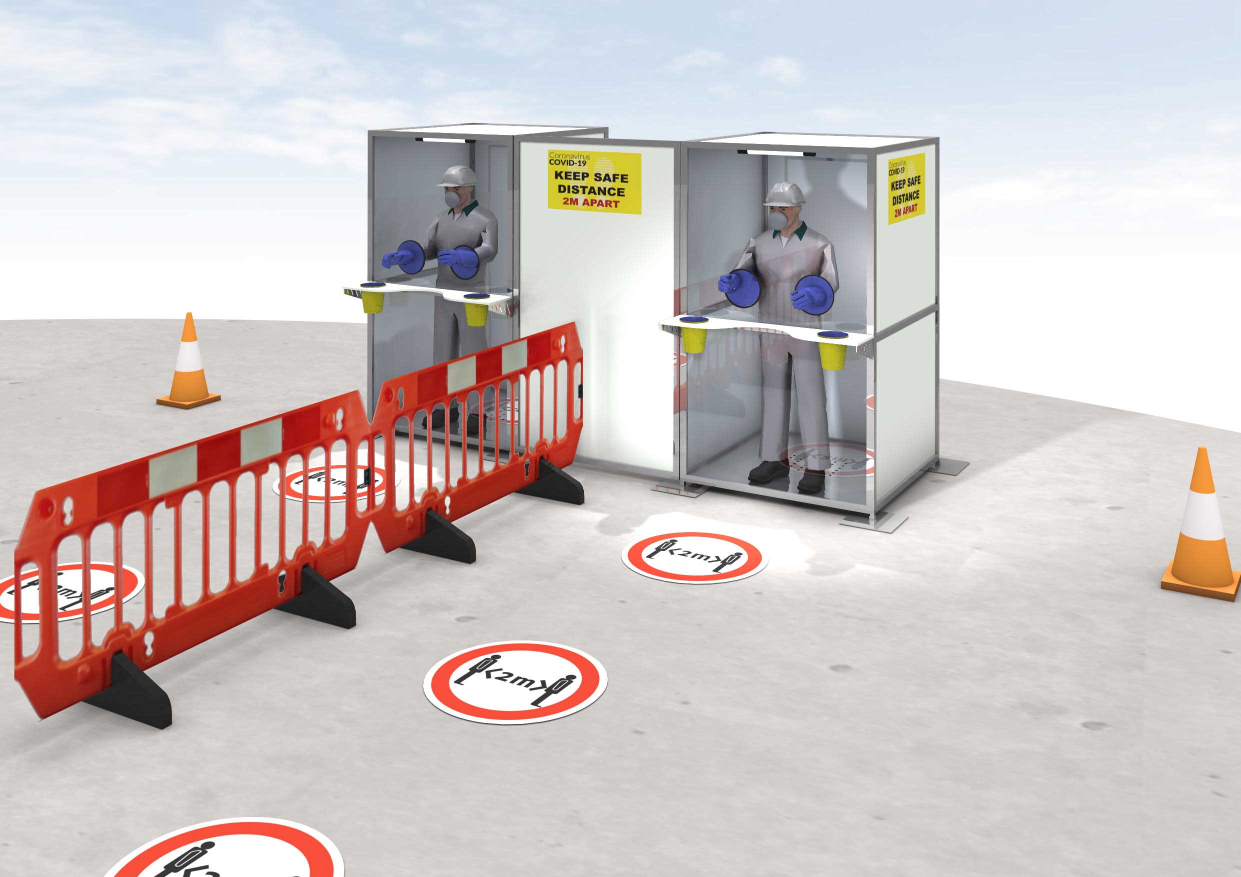 Single Isolated Testing Booth
