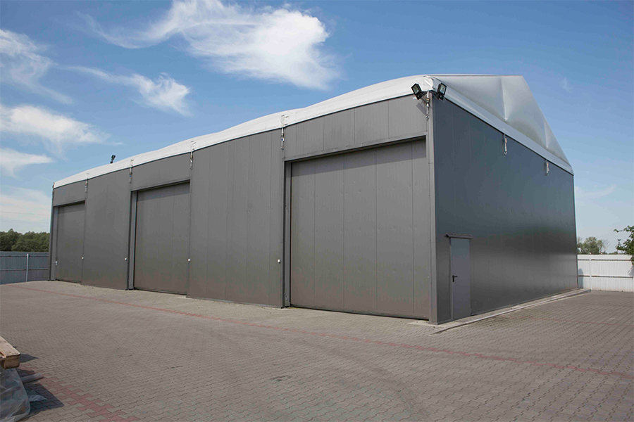 Insulated Temporary Building with sliding doors