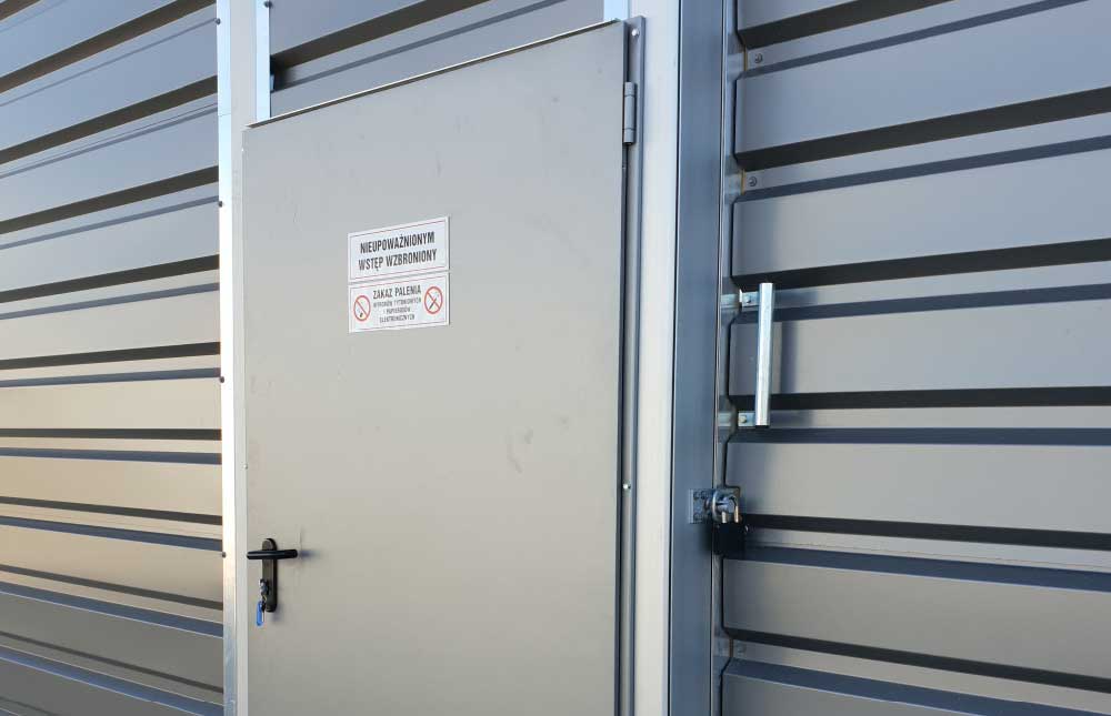 Personnel Doors on a Temporary Warehouse Building