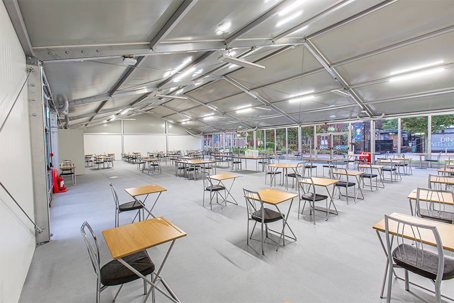 Temporary Canteen University of Southampton interior