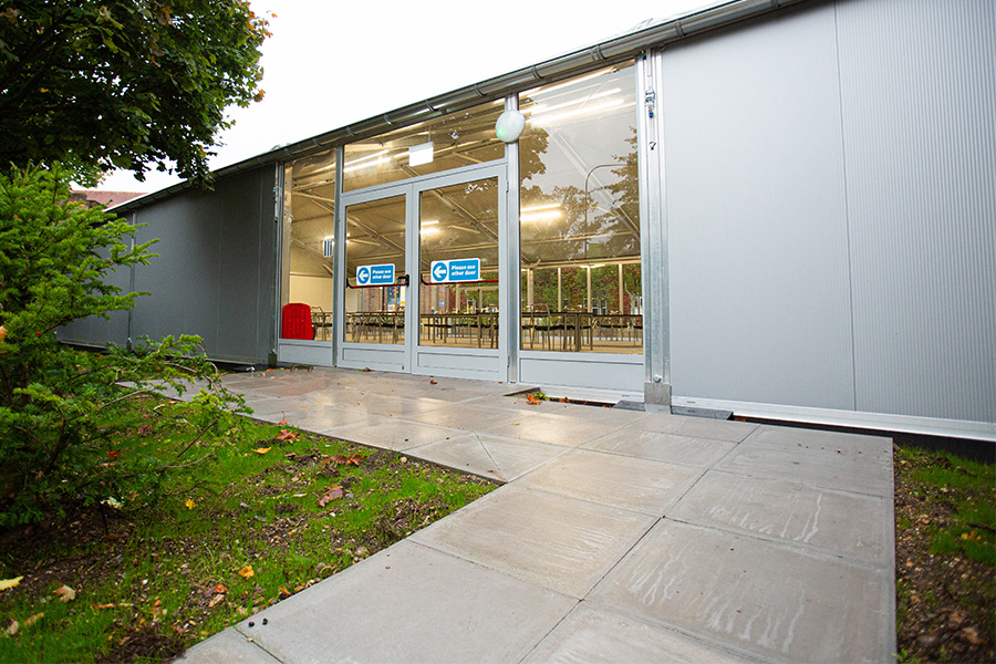 Insulated Temporary Building with Glazed double access door