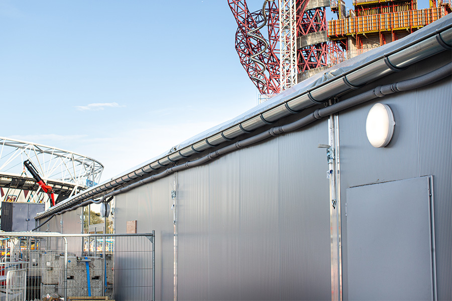 Insulated Temporary Building with guttering