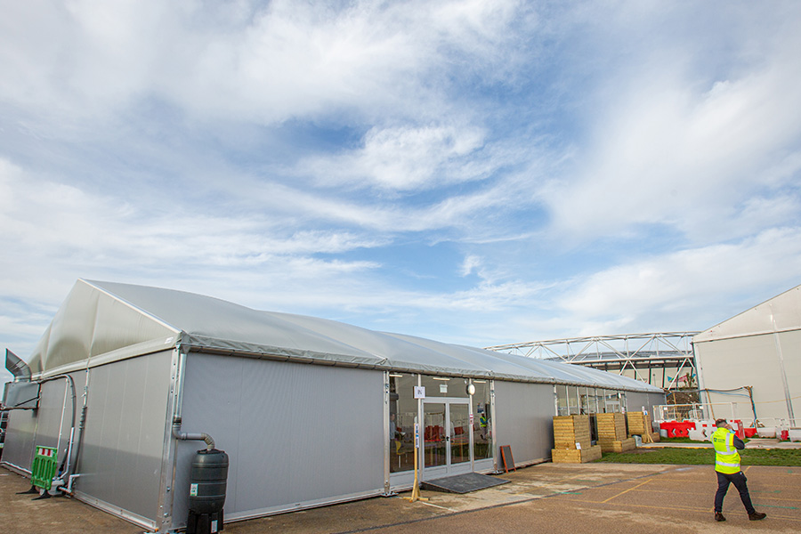 Insulated Temporary Canteen with thermo insulated PVC roof